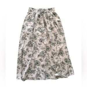 Scarlet Darkness Floral Print Boho Midi/Maxi Skirt